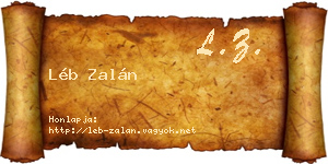 Léb Zalán névjegykártya